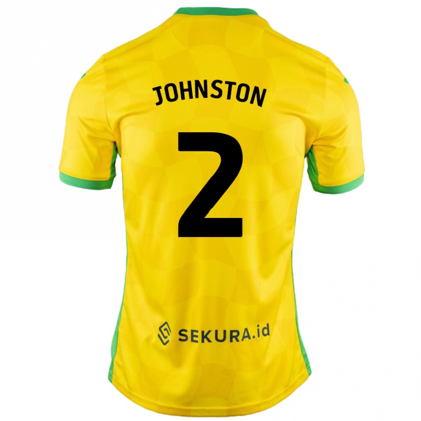 Niño Fútbol Camiseta Chardonnay Johnston #2 Amarillo Verde 1ª Equipación 2024/25 Perú