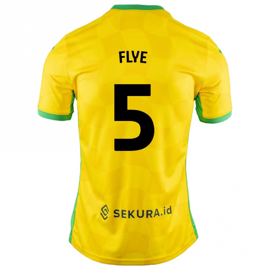 Niño Fútbol Camiseta Ceri Flye #5 Amarillo Verde 1ª Equipación 2024/25 Perú