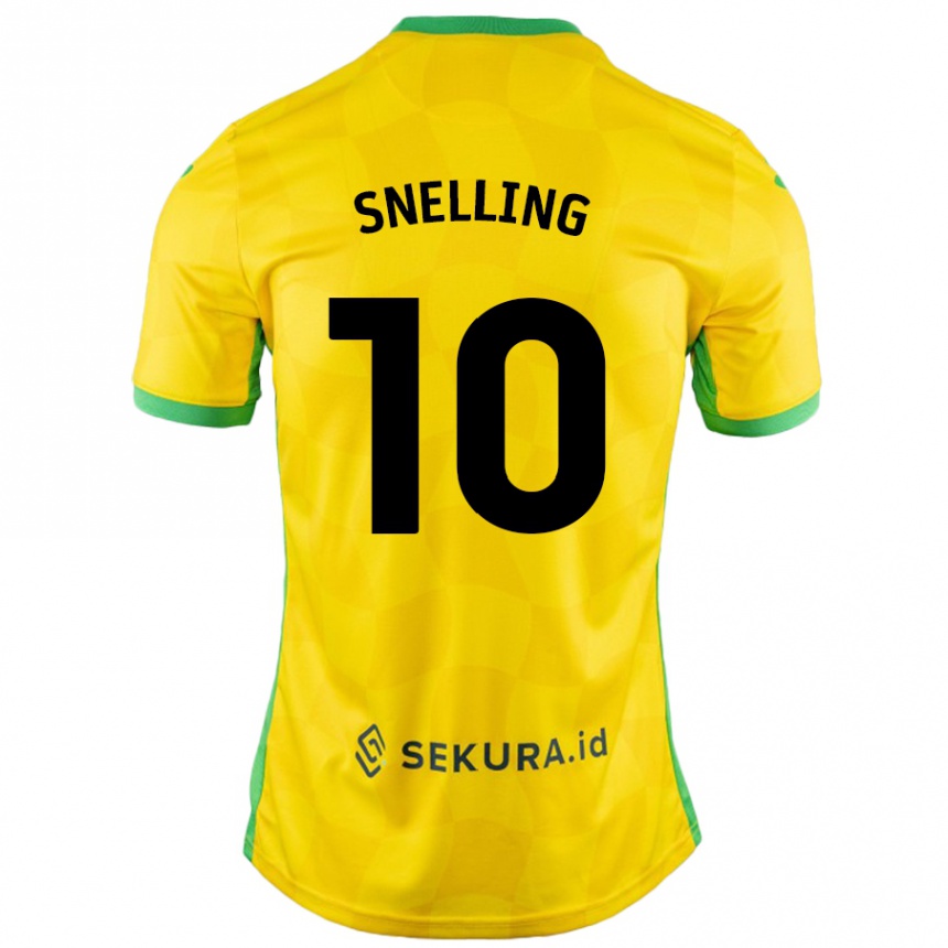 Niño Fútbol Camiseta Natasha Snelling #10 Amarillo Verde 1ª Equipación 2024/25 Perú