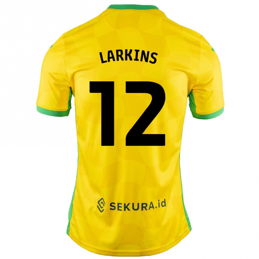 Niño Fútbol Camiseta Anna Larkins #12 Amarillo Verde 1ª Equipación 2024/25 Perú