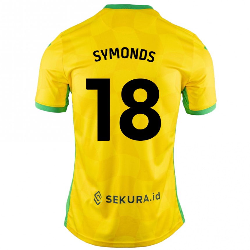 Niño Fútbol Camiseta Freya Symonds #18 Amarillo Verde 1ª Equipación 2024/25 Perú