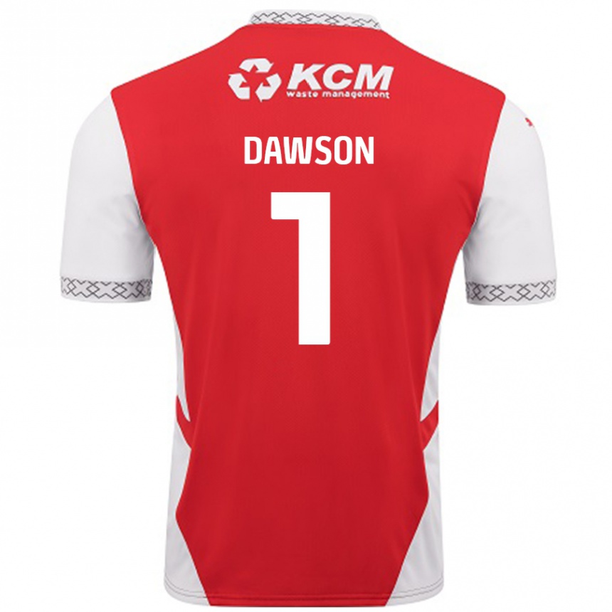 Niño Fútbol Camiseta Cameron Dawson #1 Rojo Blanco 1ª Equipación 2024/25 Perú