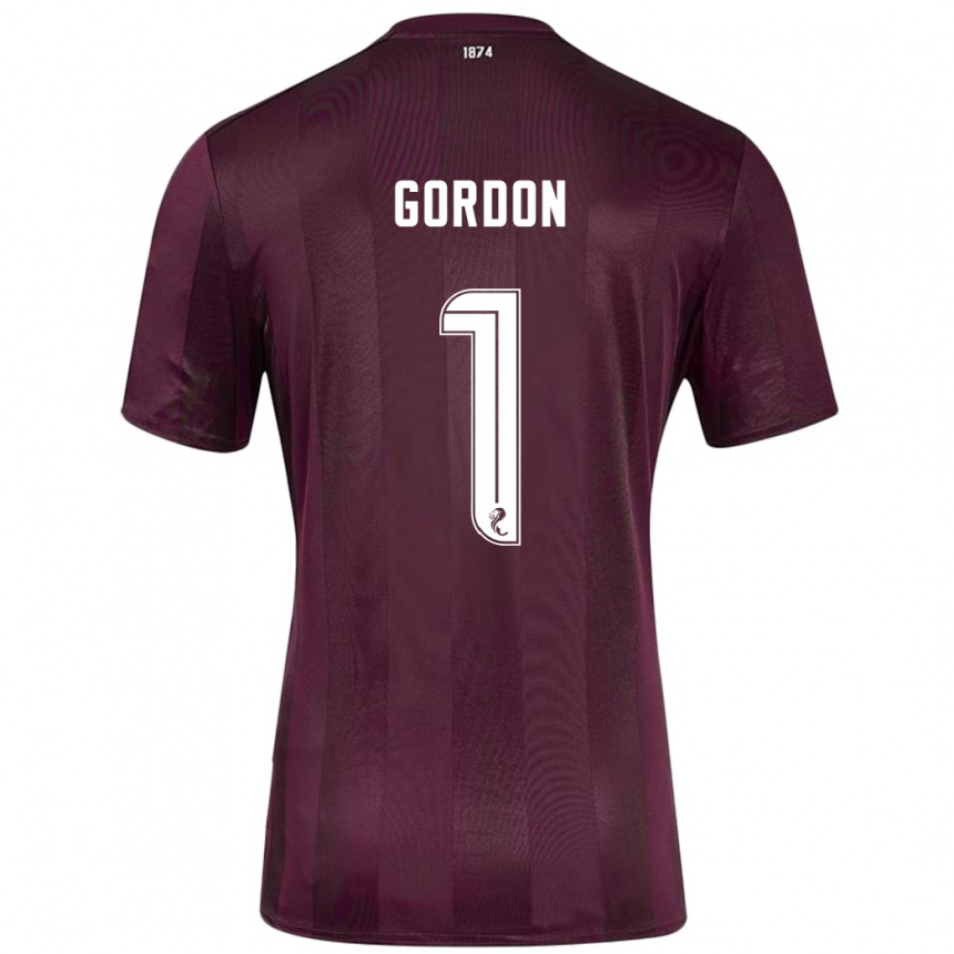 Niño Fútbol Camiseta Craig Gordon #1 Borgoña 1ª Equipación 2024/25 Perú