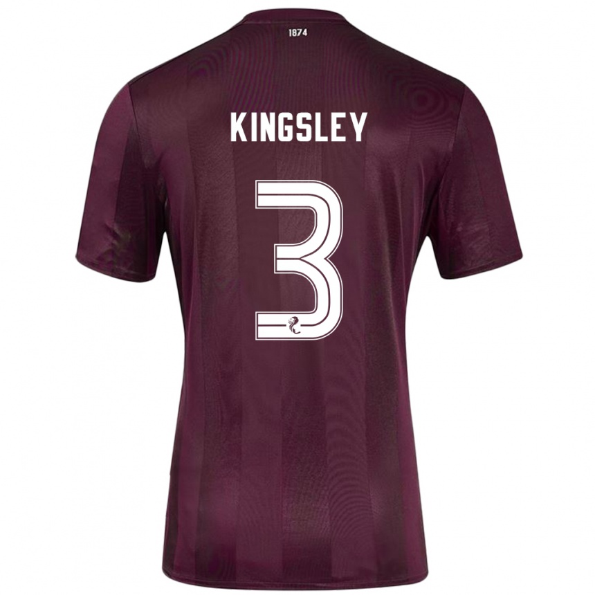 Niño Fútbol Camiseta Stephen Kingsley #3 Borgoña 1ª Equipación 2024/25 Perú