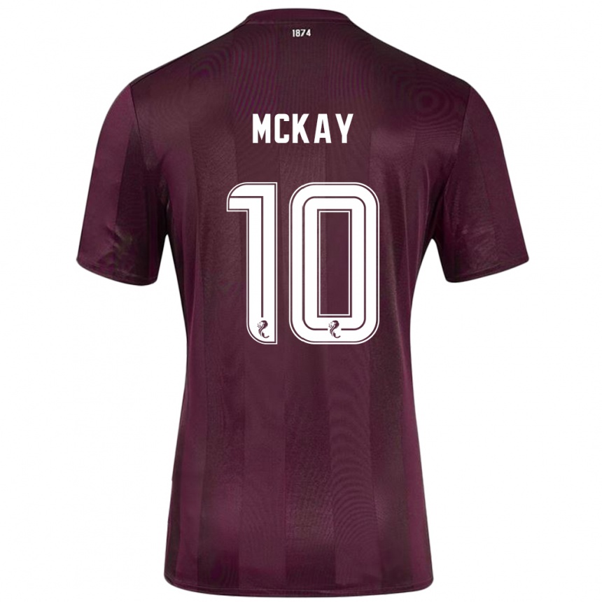 Niño Fútbol Camiseta Barrie Mckay #10 Borgoña 1ª Equipación 2024/25 Perú