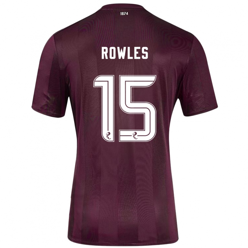 Niño Fútbol Camiseta Kye Rowles #15 Borgoña 1ª Equipación 2024/25 Perú