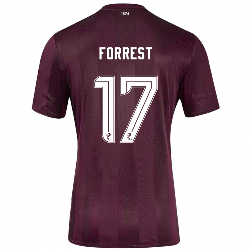 Niño Fútbol Camiseta Alan Forrest #17 Borgoña 1ª Equipación 2024/25 Perú