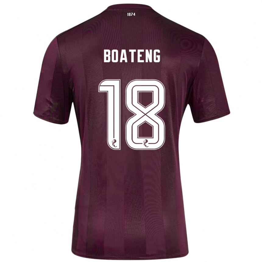 Niño Fútbol Camiseta Malachi Boateng #18 Borgoña 1ª Equipación 2024/25 Perú