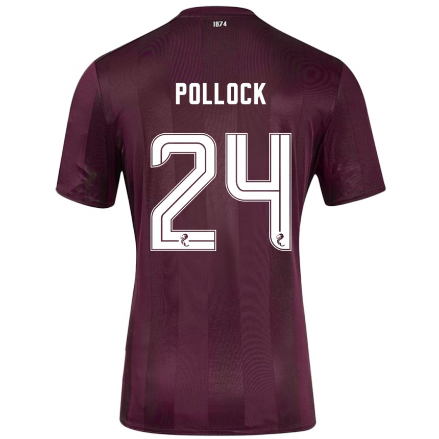 Niño Fútbol Camiseta Finlay Pollock #24 Borgoña 1ª Equipación 2024/25 Perú