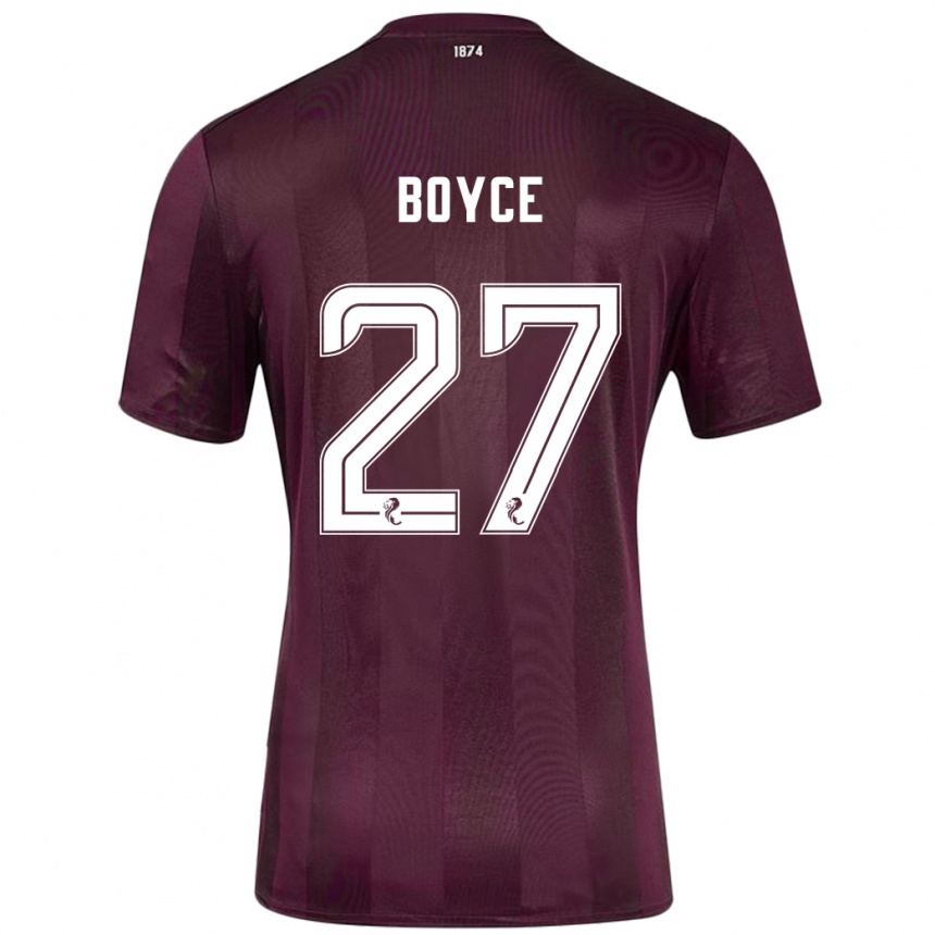 Niño Fútbol Camiseta Liam Boyce #27 Borgoña 1ª Equipación 2024/25 Perú