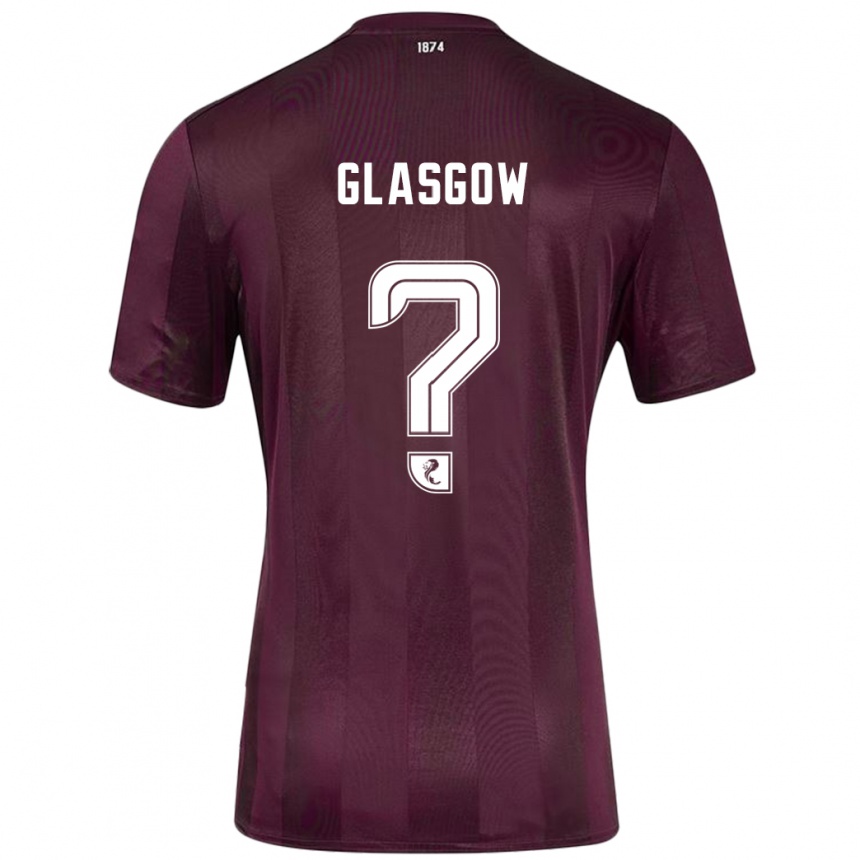 Niño Fútbol Camiseta Euan Glasgow #0 Borgoña 1ª Equipación 2024/25 Perú