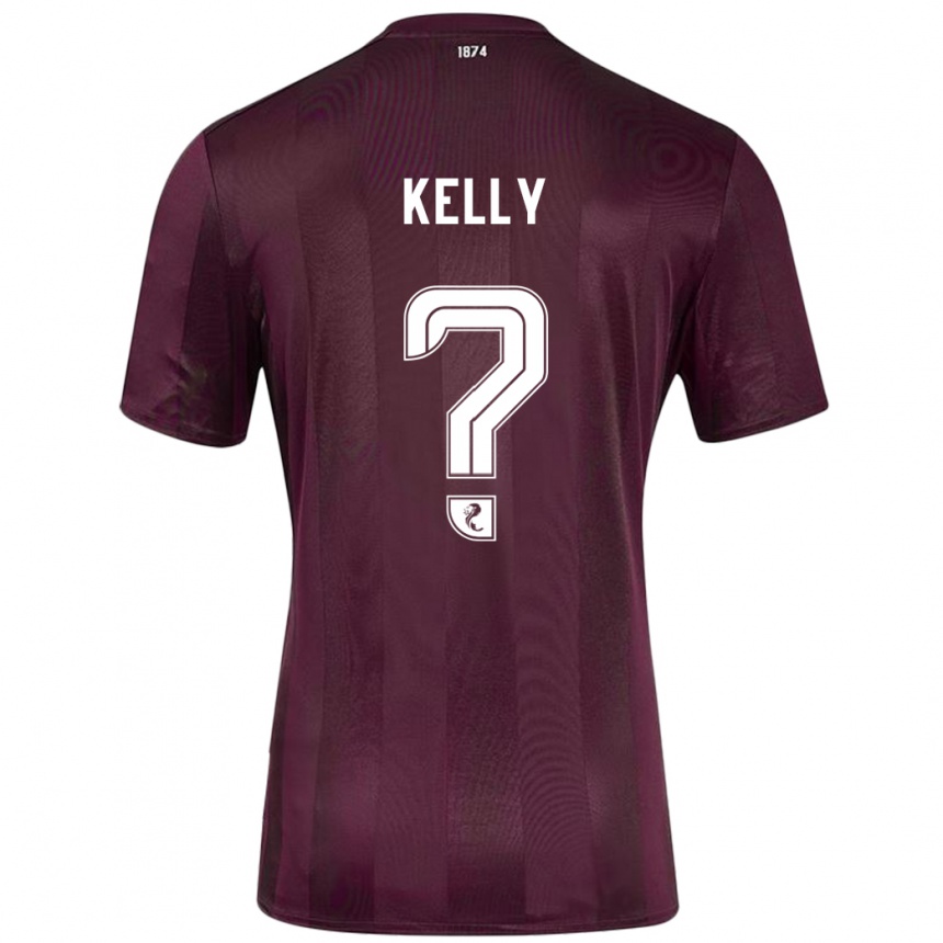 Niño Fútbol Camiseta Ryan Kelly #0 Borgoña 1ª Equipación 2024/25 Perú