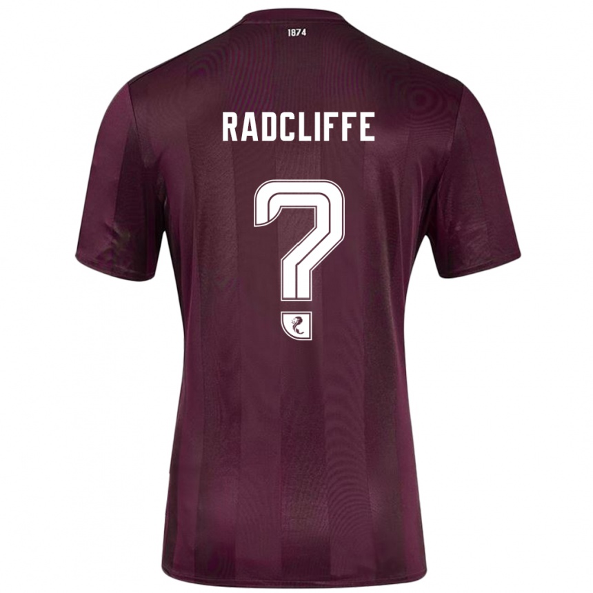 Niño Fútbol Camiseta Josh Radcliffe #0 Borgoña 1ª Equipación 2024/25 Perú