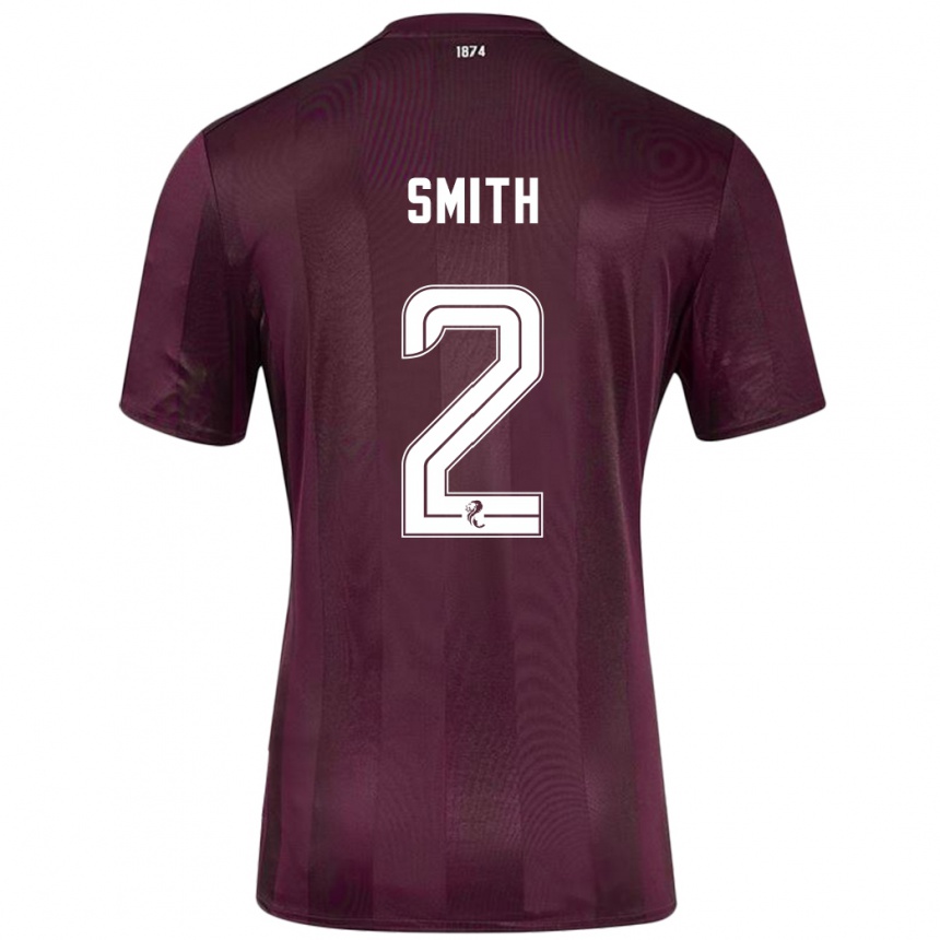 Niño Fútbol Camiseta Lucas Smith #2 Borgoña 1ª Equipación 2024/25 Perú