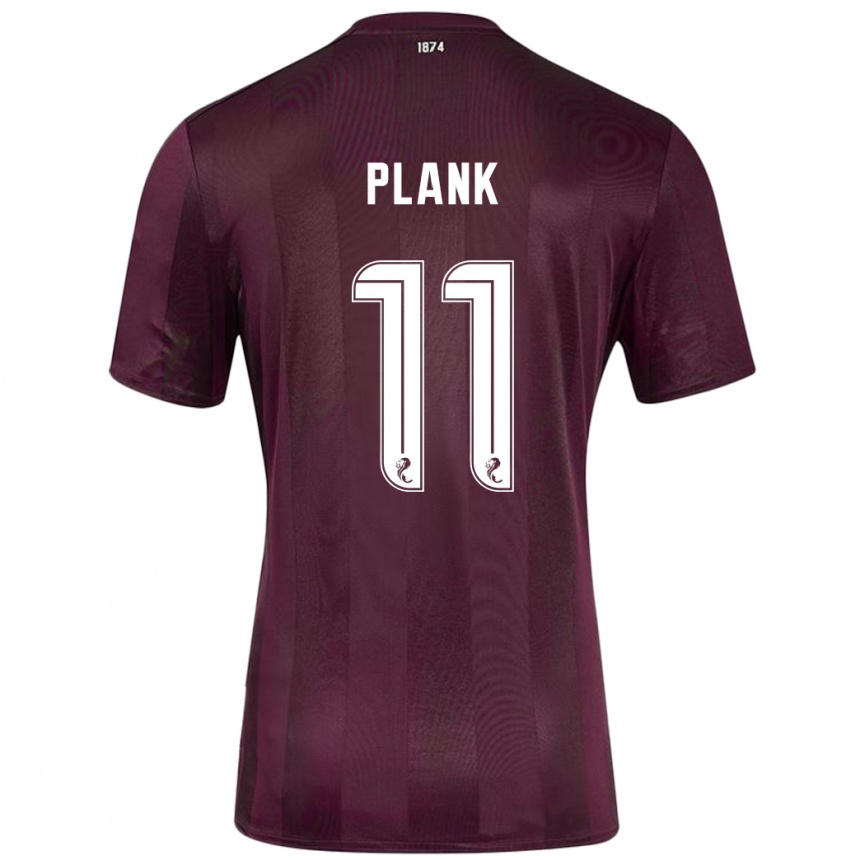 Niño Fútbol Camiseta Dom Plank #11 Borgoña 1ª Equipación 2024/25 Perú