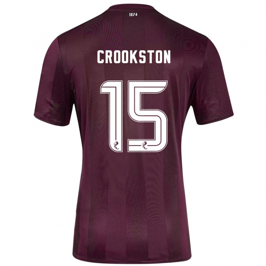 Niño Fútbol Camiseta Gregor Crookston #15 Borgoña 1ª Equipación 2024/25 Perú