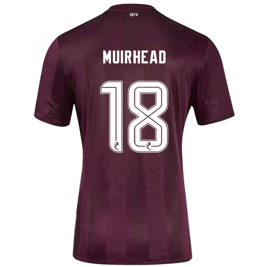 Niño Fútbol Camiseta Owen Muirhead #18 Borgoña 1ª Equipación 2024/25 Perú