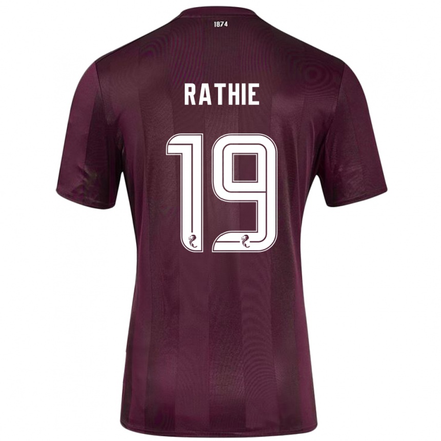 Niño Fútbol Camiseta Luke Rathie #19 Borgoña 1ª Equipación 2024/25 Perú