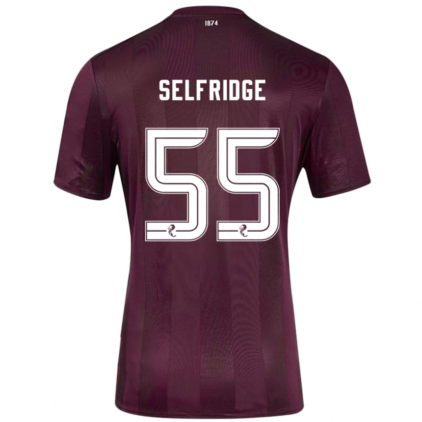 Niño Fútbol Camiseta Louis Selfridge #55 Borgoña 1ª Equipación 2024/25 Perú