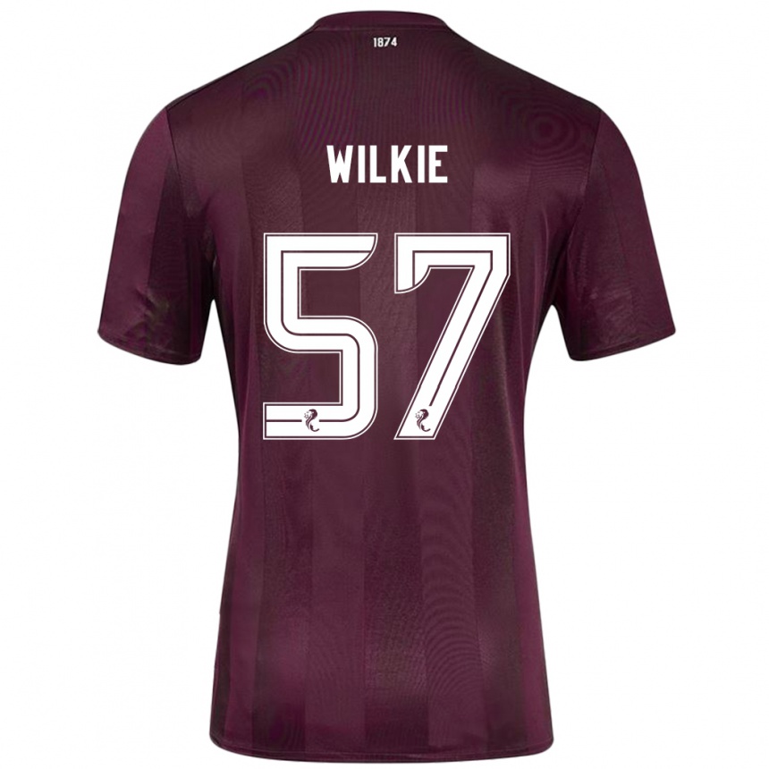 Niño Fútbol Camiseta Coupar Wilkie #57 Borgoña 1ª Equipación 2024/25 Perú