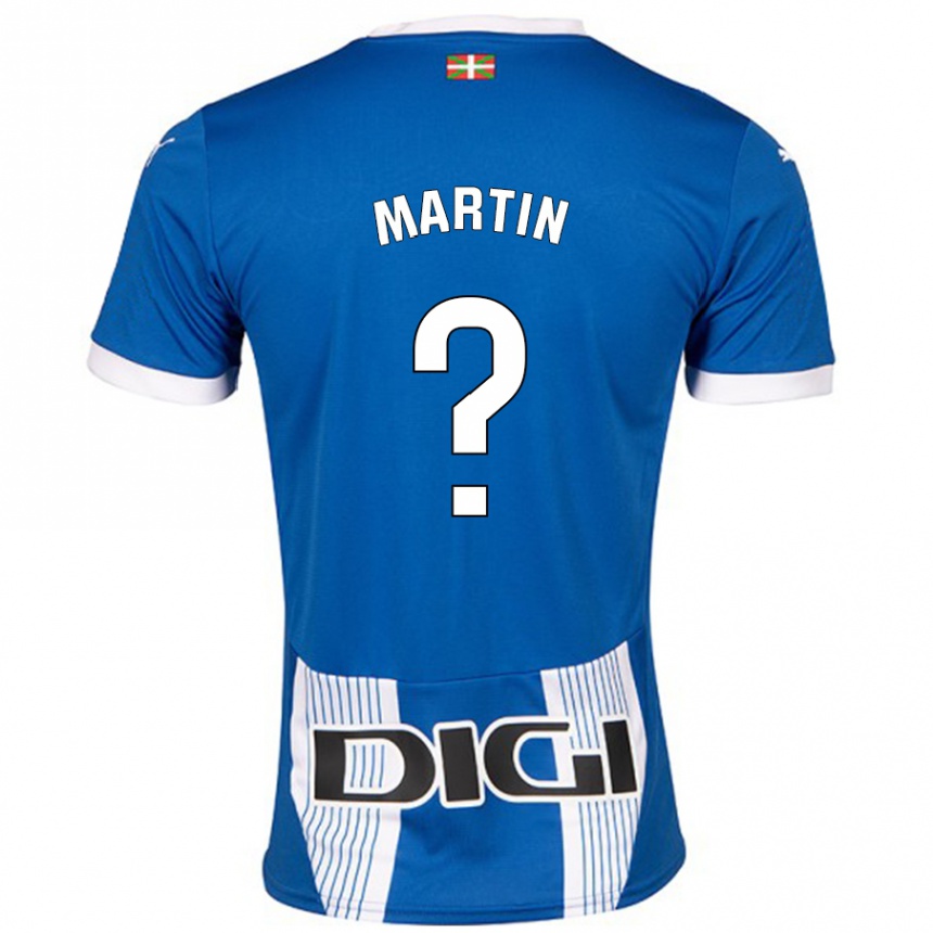 Niño Fútbol Camiseta Carlos Martin #0 Azul 1ª Equipación 2024/25 Perú