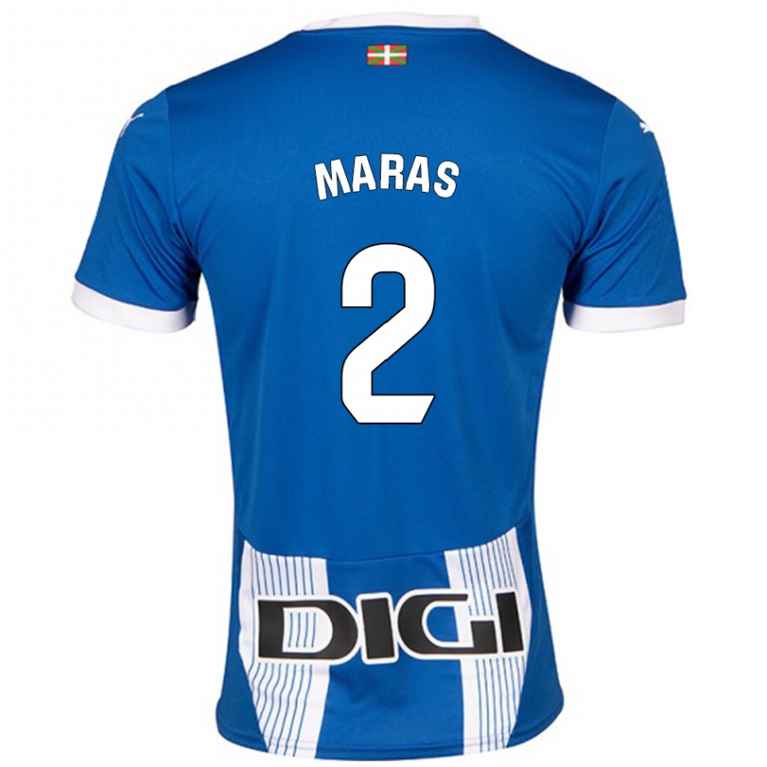 Niño Fútbol Camiseta Nikola Maras #2 Azul 1ª Equipación 2024/25 Perú