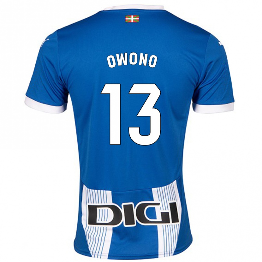 Niño Fútbol Camiseta Jesús Owono #13 Azul 1ª Equipación 2024/25 Perú