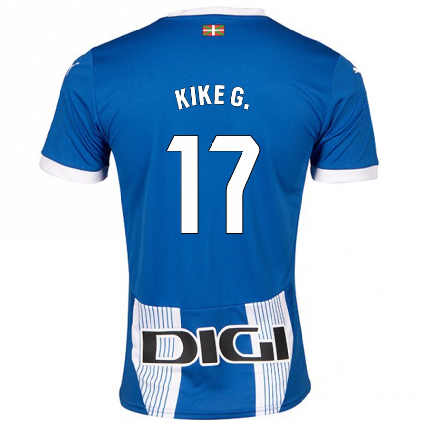 Niño Fútbol Camiseta Kike García #17 Azul 1ª Equipación 2024/25 Perú