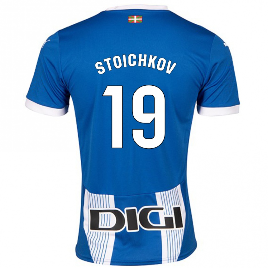 Niño Fútbol Camiseta Stoichkov #19 Azul 1ª Equipación 2024/25 Perú