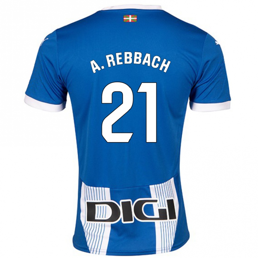 Niño Fútbol Camiseta Abde Rebbach #21 Azul 1ª Equipación 2024/25 Perú