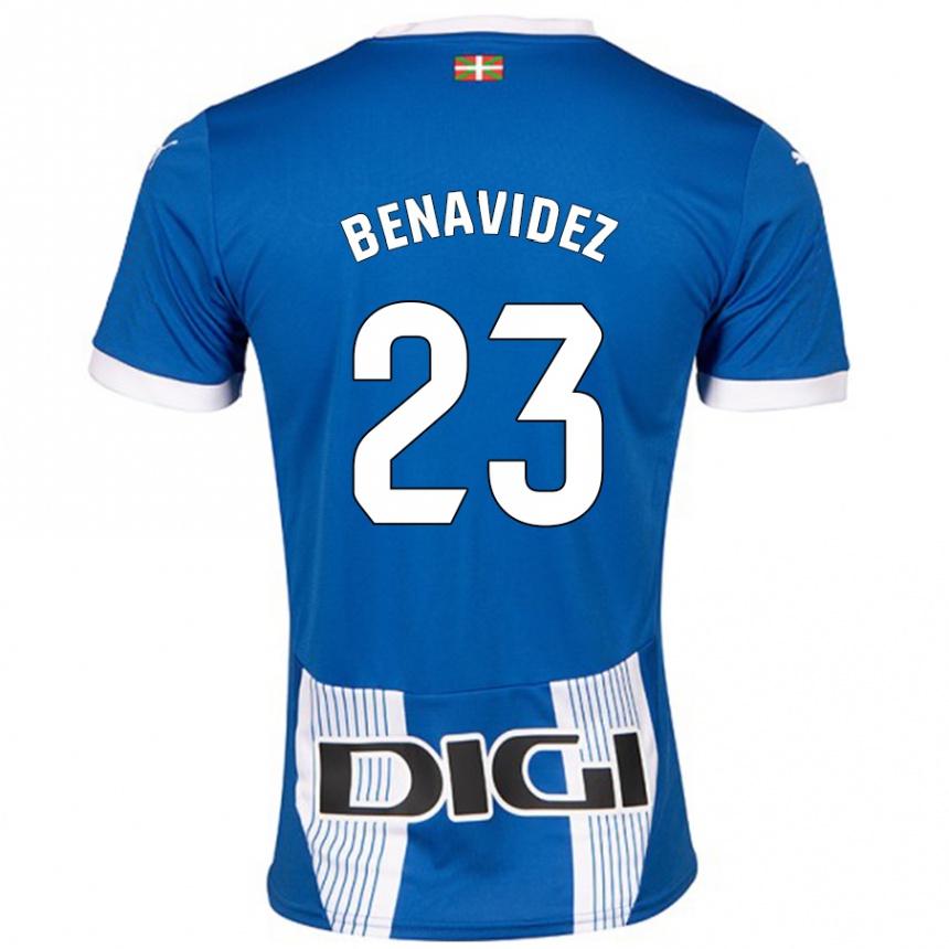 Niño Fútbol Camiseta Carlos Benavidez #23 Azul 1ª Equipación 2024/25 Perú