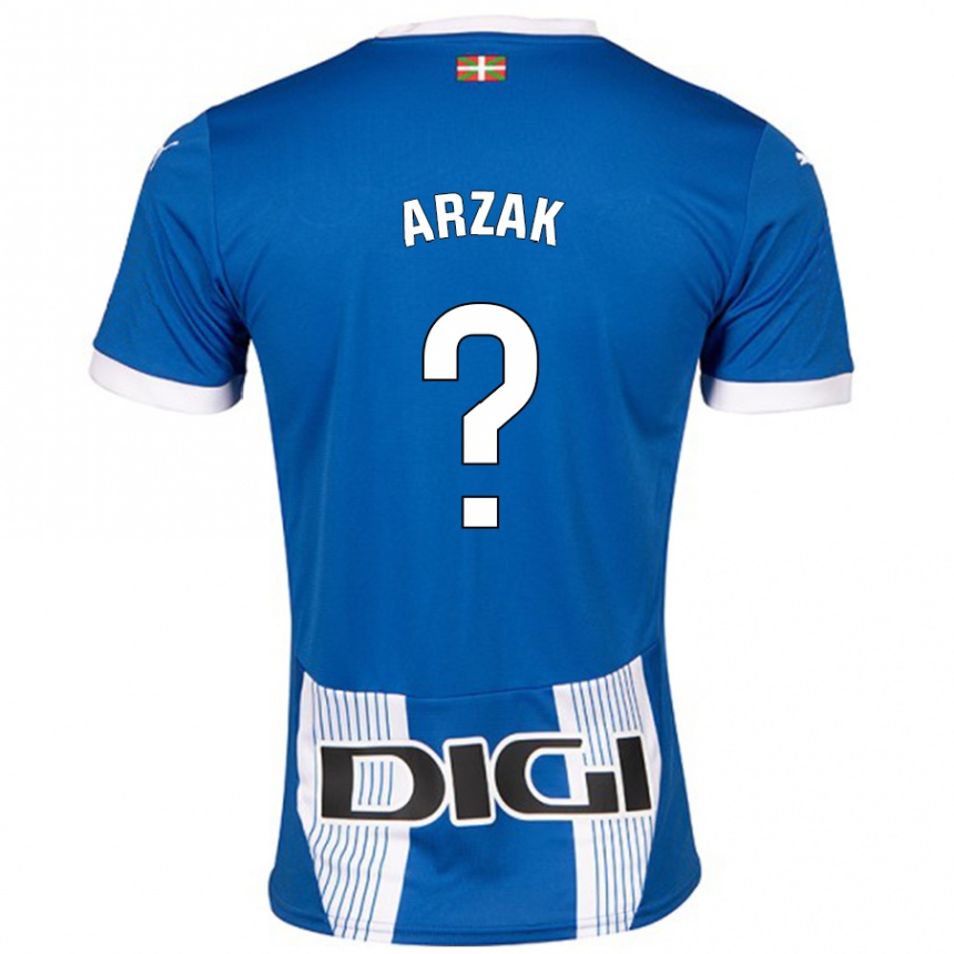 Niño Fútbol Camiseta Andoni Arzak #0 Azul 1ª Equipación 2024/25 Perú