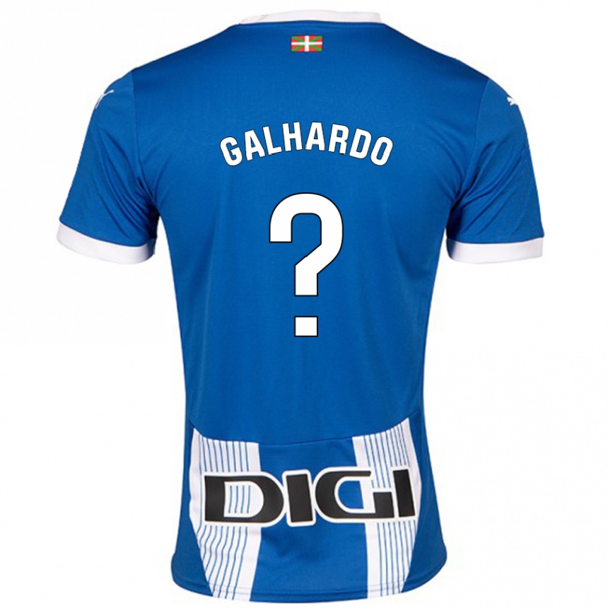 Niño Fútbol Camiseta Tiago Galhardo #0 Azul 1ª Equipación 2024/25 Perú