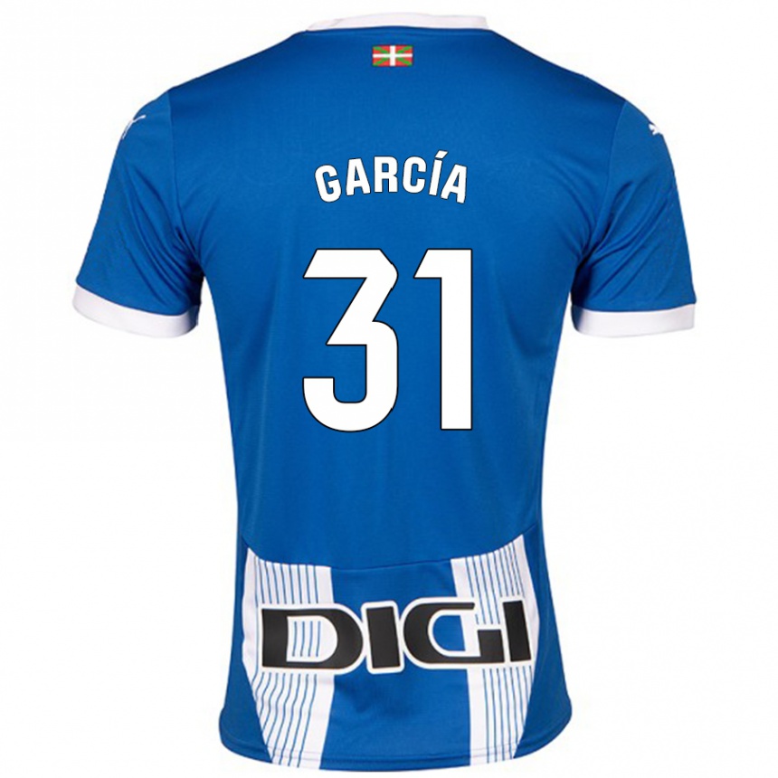 Niño Fútbol Camiseta Gaizka García #31 Azul 1ª Equipación 2024/25 Perú