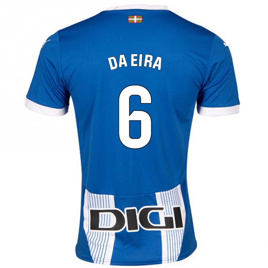 Niño Fútbol Camiseta Stefanie Da Eira #6 Azul 1ª Equipación 2024/25 Perú