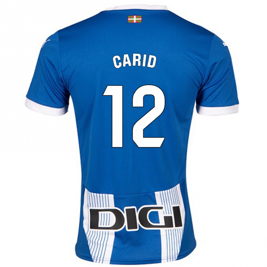 Niño Fútbol Camiseta Andrea Carid #12 Azul 1ª Equipación 2024/25 Perú