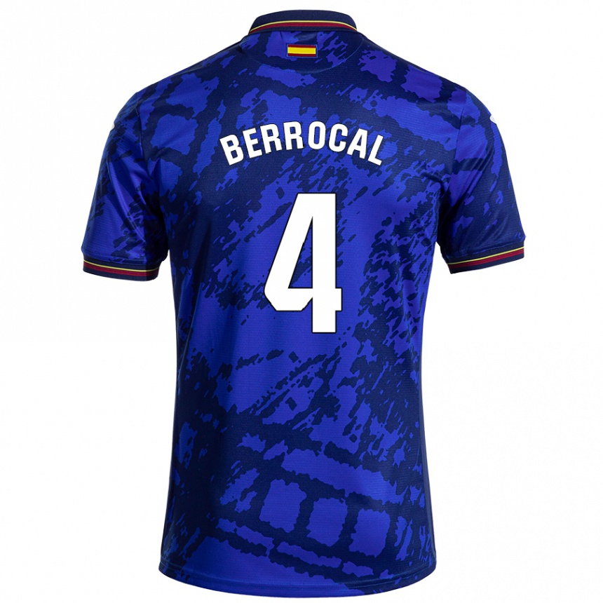 Niño Fútbol Camiseta Juan Berrocal #4 Azul Más Oscuro 1ª Equipación 2024/25 Perú