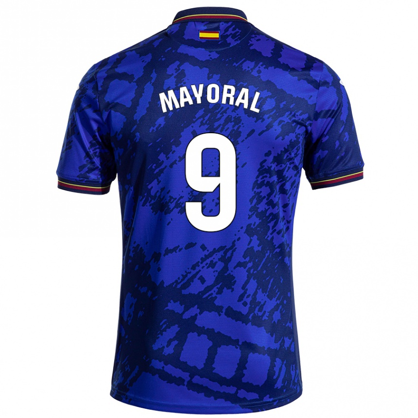 Niño Fútbol Camiseta Borja Mayoral #9 Azul Más Oscuro 1ª Equipación 2024/25 Perú