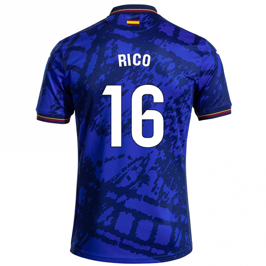 Niño Fútbol Camiseta Diego Rico #16 Azul Más Oscuro 1ª Equipación 2024/25 Perú