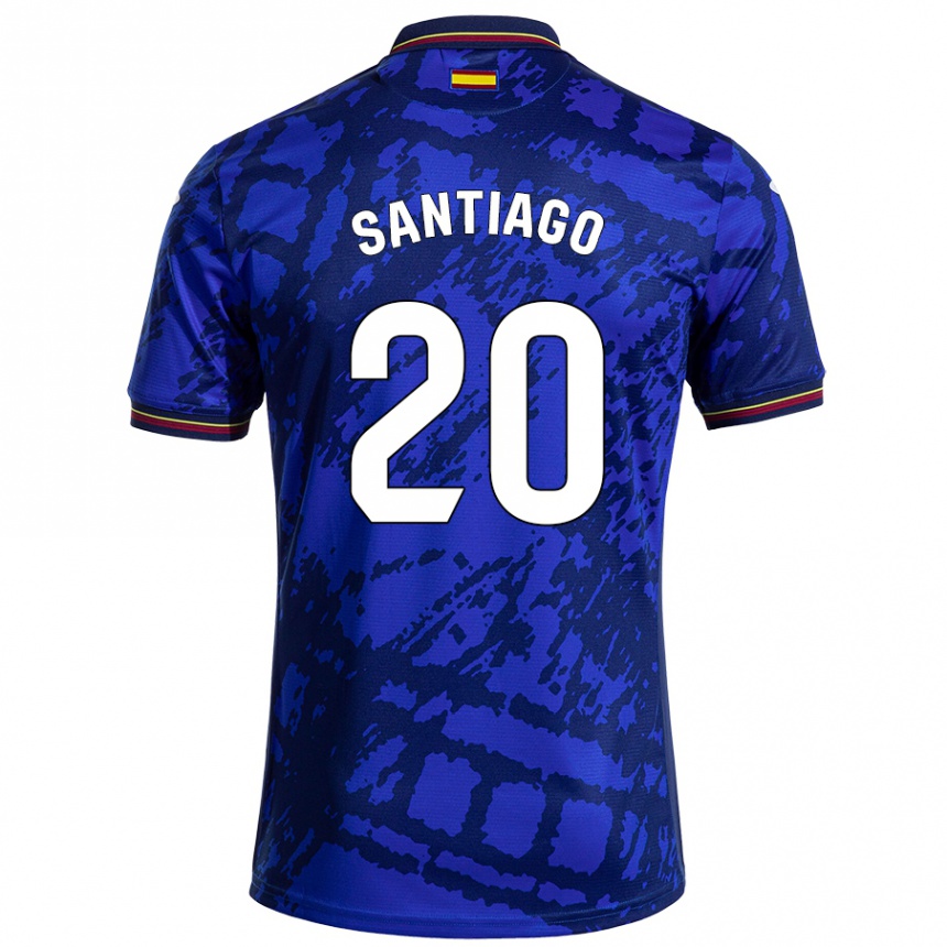 Niño Fútbol Camiseta Yellu Santiago #20 Azul Más Oscuro 1ª Equipación 2024/25 Perú