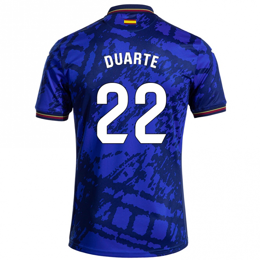 Niño Fútbol Camiseta Domingos Duarte #22 Azul Más Oscuro 1ª Equipación 2024/25 Perú