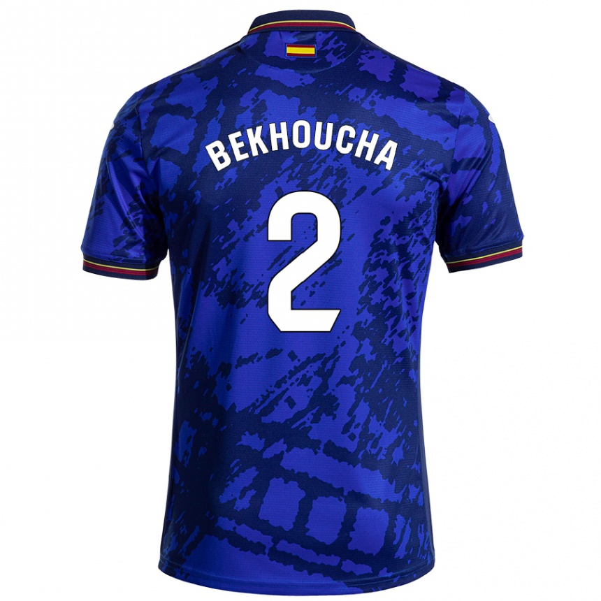 Niño Fútbol Camiseta Ismael Bekhoucha #2 Azul Más Oscuro 1ª Equipación 2024/25 Perú