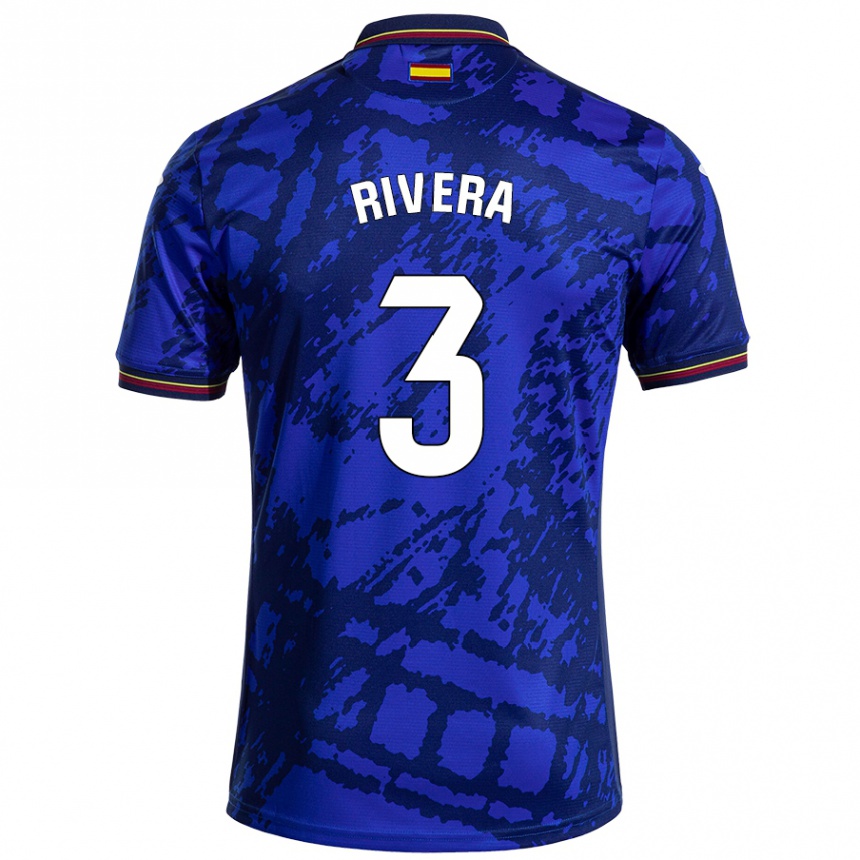 Niño Fútbol Camiseta Gorka Rivera #3 Azul Más Oscuro 1ª Equipación 2024/25 Perú