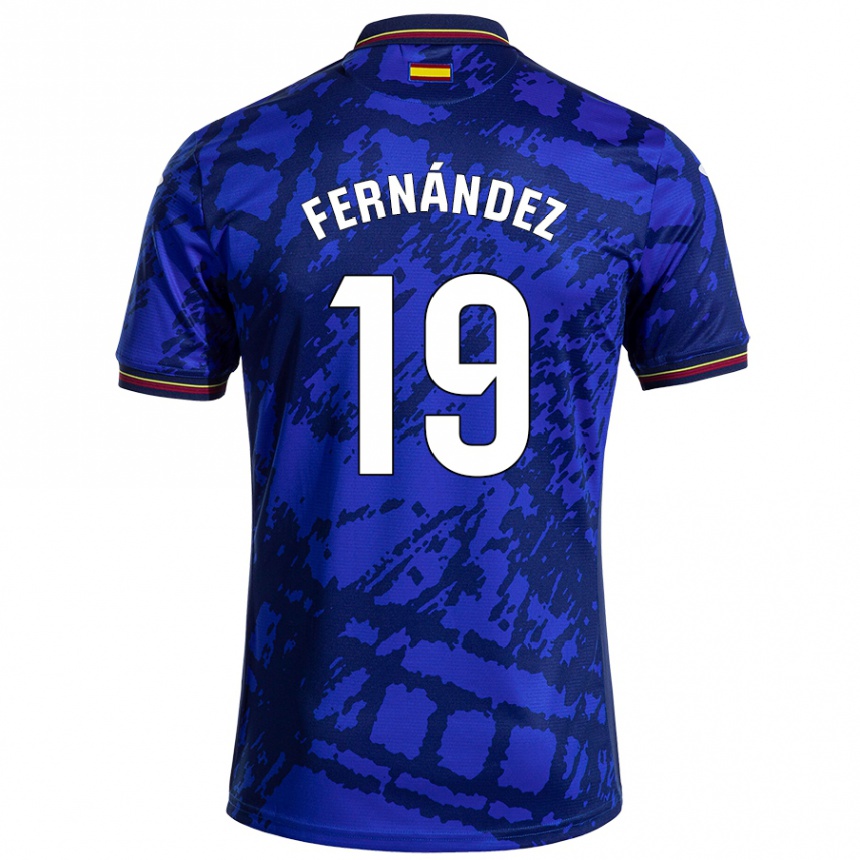 Niño Fútbol Camiseta Ismael Fernández #19 Azul Más Oscuro 1ª Equipación 2024/25 Perú