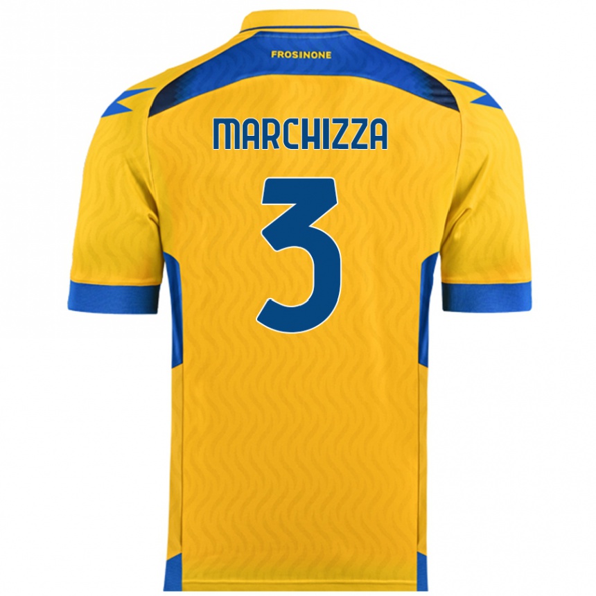 Niño Fútbol Camiseta Riccardo Marchizza #3 Amarillo 1ª Equipación 2024/25 Perú