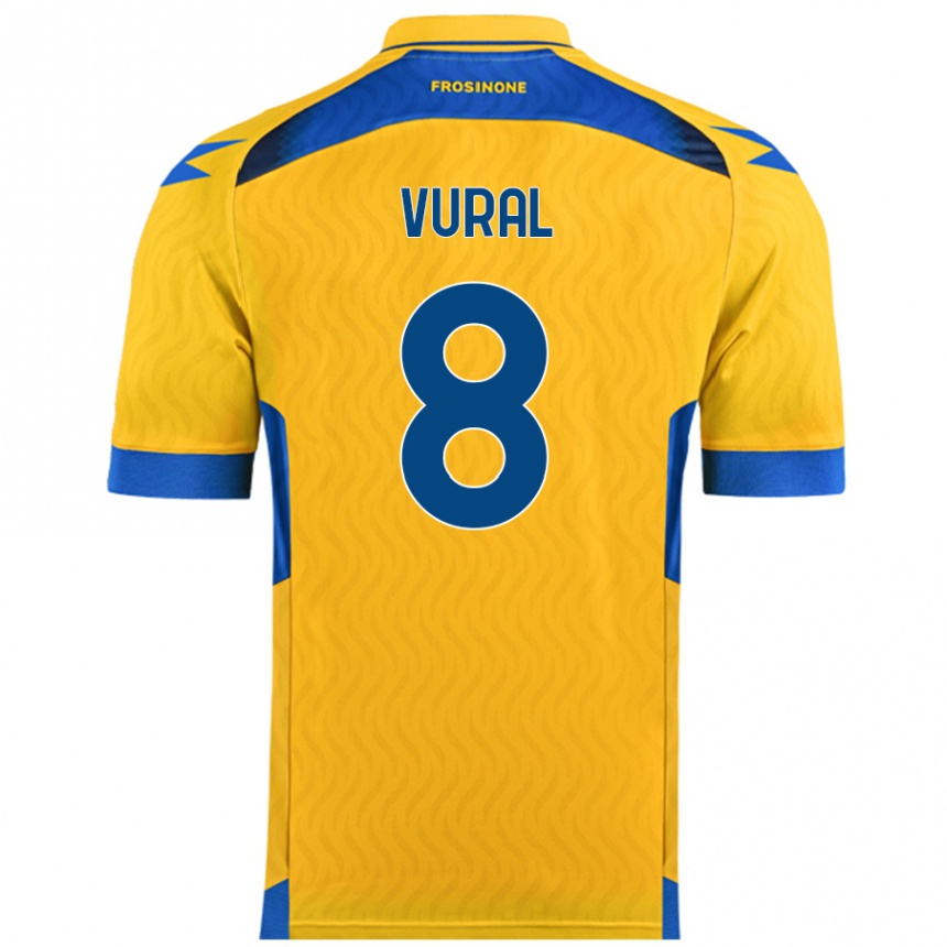 Niño Fútbol Camiseta İsak Vural #8 Amarillo 1ª Equipación 2024/25 Perú