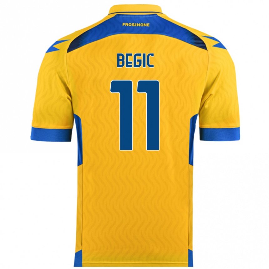 Niño Fútbol Camiseta Tjas Begic #11 Amarillo 1ª Equipación 2024/25 Perú