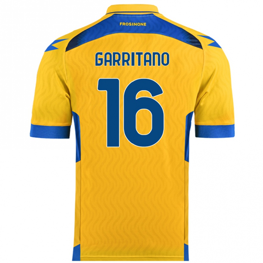 Niño Fútbol Camiseta Luca Garritano #16 Amarillo 1ª Equipación 2024/25 Perú