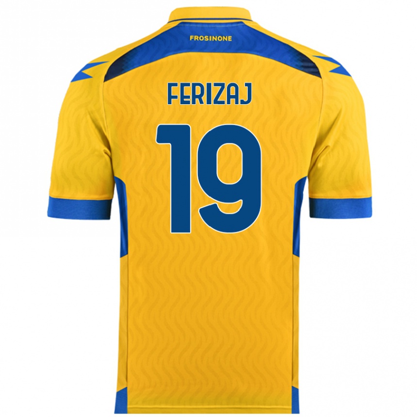 Niño Fútbol Camiseta Justin Ferizaj #19 Amarillo 1ª Equipación 2024/25 Perú