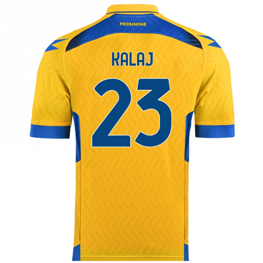 Niño Fútbol Camiseta Sergio Kalaj #23 Amarillo 1ª Equipación 2024/25 Perú